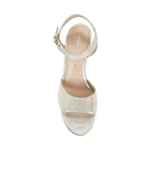 Stuart Weitzman White Reade Platform Sandal