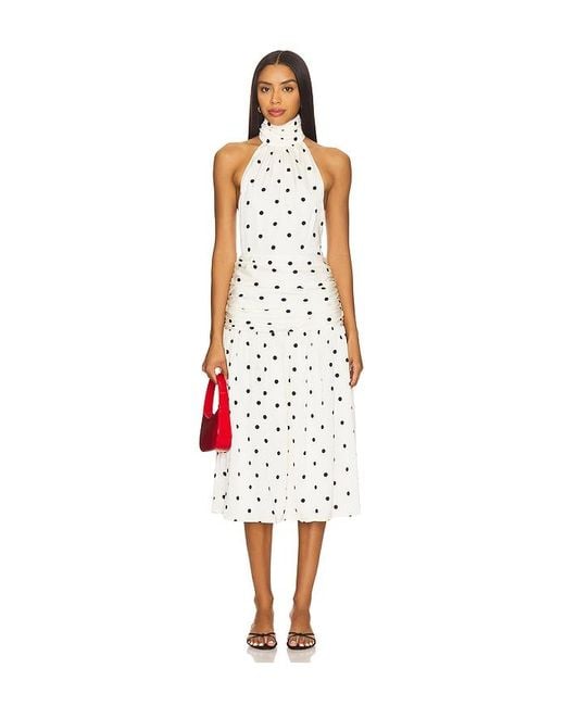 MORE TO COME White Carmina Halter Midi Dress