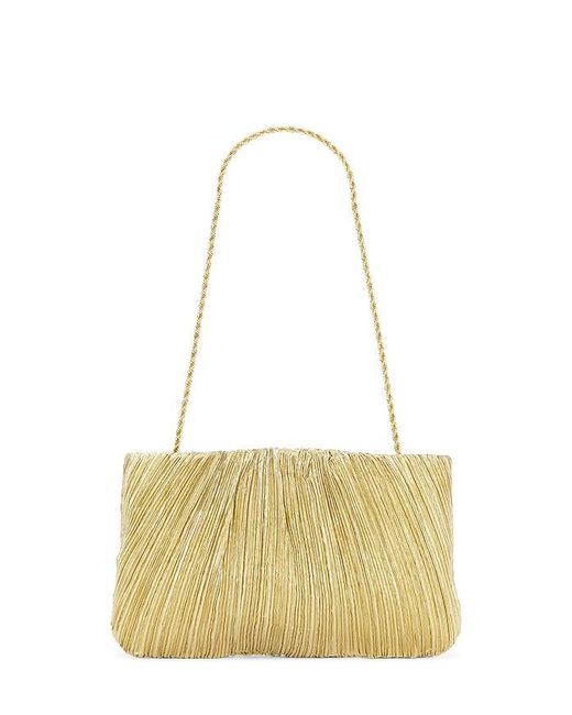 Loeffler Randall White Brit Flat Pleated Pouch