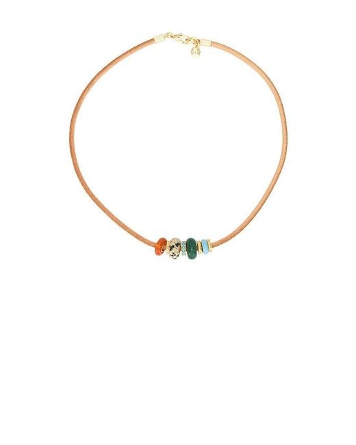 Roxanne Assoulin Multicolor Semi Slider Leather Cord Necklace