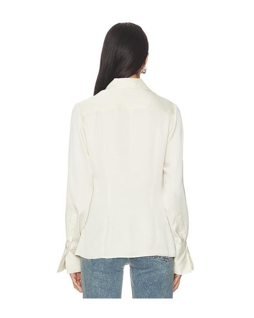 Rag & Bone White Venus Popover Blouse