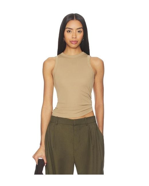 AYA MUSE Green Jersey High Neck Tank