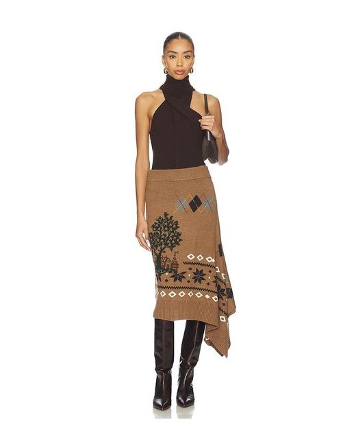 Monse Brown Twist Front Top