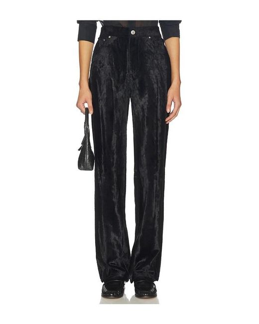 Helmut Lang Black Pony High Rise Straight