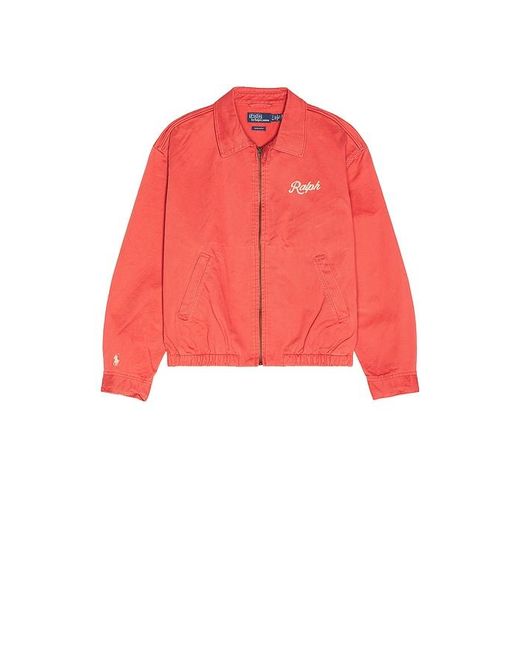 Polo Ralph Lauren Red Twill Ralph Script Windbreaker Jacket for men