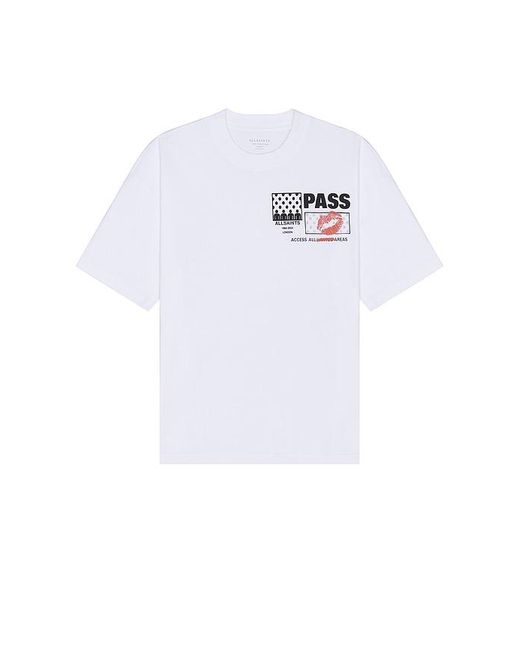 Camiseta pass AllSaints de hombre de color White