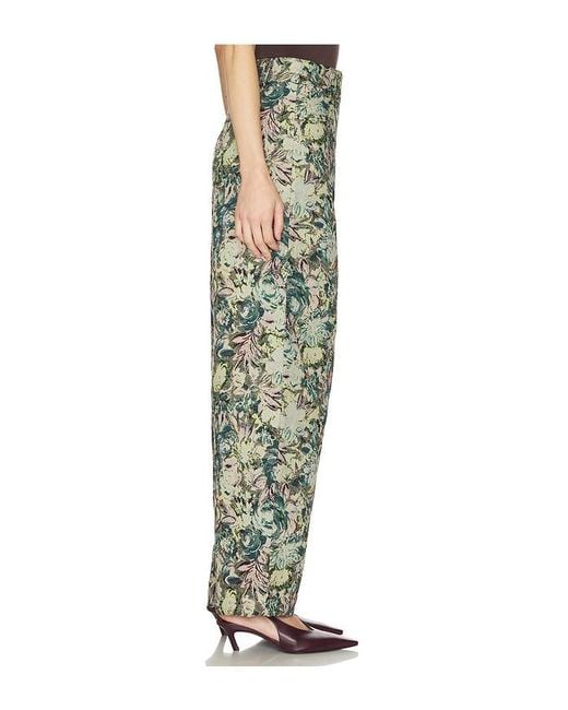 Ganni Green Tapestry Jacquard Pant