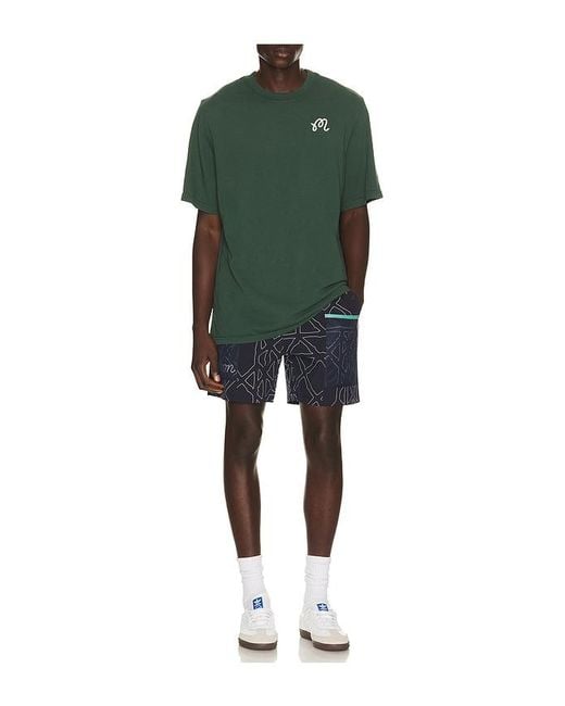 Malbon Blue Mesh Basket Shorts for men