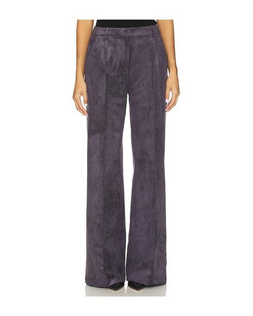 Amanda Uprichard Blue X Revolve Suede Slater Pant
