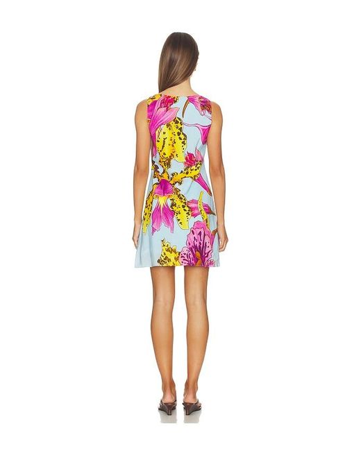 Muma World Red Amazonian Orchid Electra Mini Dress