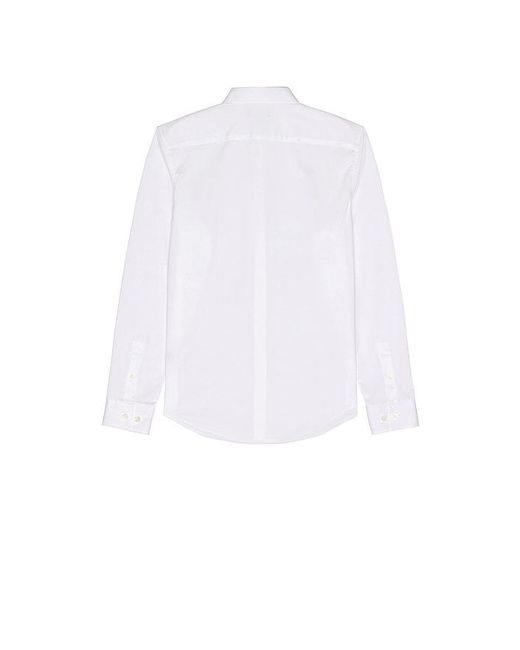 Theory White Sylvain Structure Knit Shirt for men