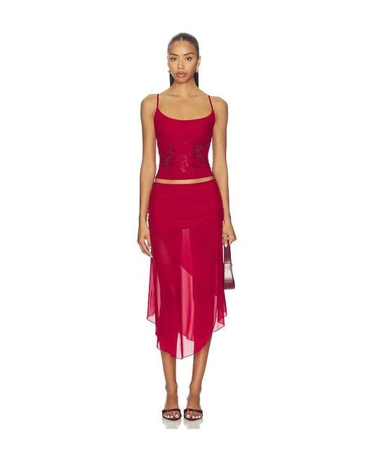 Tiger Mist Red Octavia Top