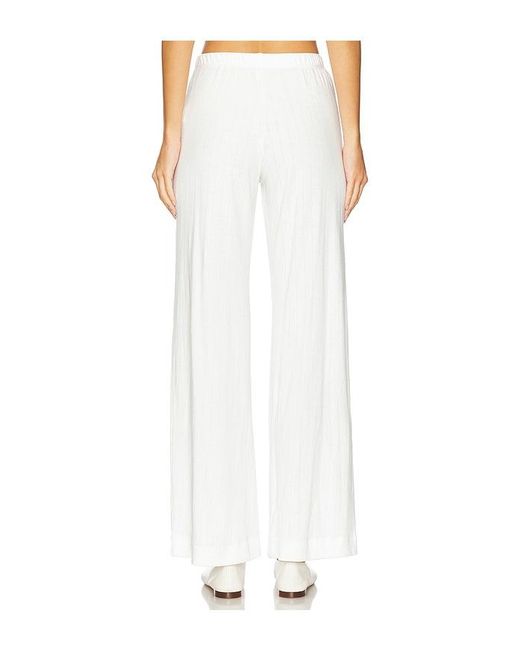 Leset White Pointelle Boxer Pant