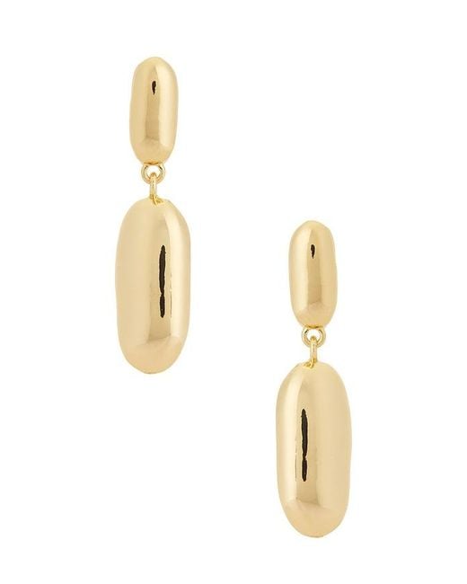 Ettika Metallic Oval Drop Earrings