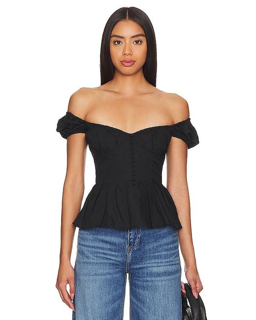 Bardot Black X Revolve Larna Top