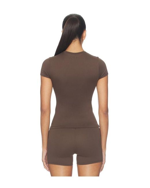 NikeSKIMS Brown Matte Baby Short Sleeve Tee