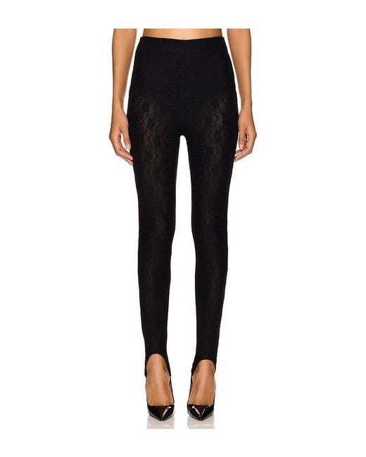 Lovers + Friends Black Gwen Lace Stirrup Pant