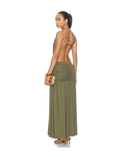 Runaway the Label White Imelda High Neck Maxi Dress