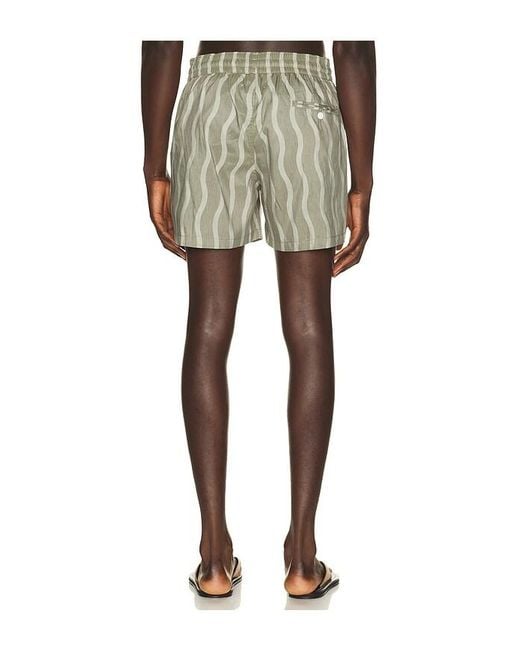Frescobol Carioca Natural Rio Linen Blend Cabana Wave Swim Short for men