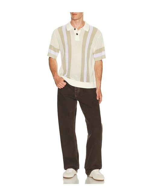 Obey White Seth Knitted Polo for men