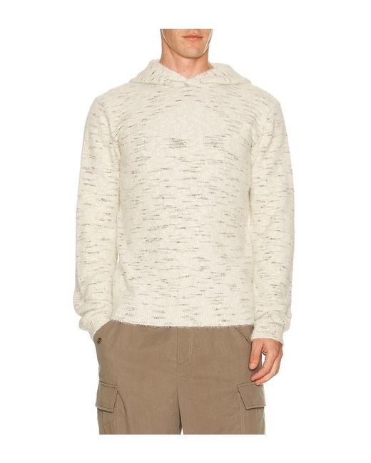 Marine Layer White Fuzzy Sweater Hoodie for men