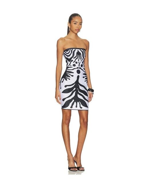 DI PETSA White Iris Lycra Mini Dress