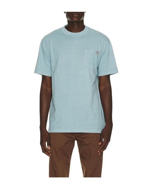 Dickies Blue Heavy Weight Pocket Tee for men