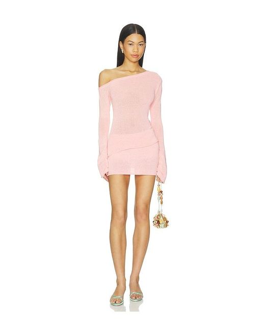 Lovers + Friends Pink Adilen Off The Shoulder Top