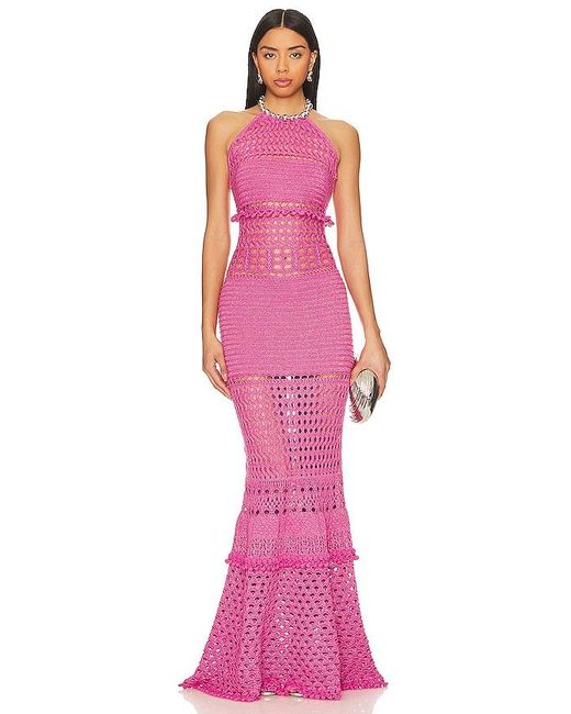 retroféte Pink Mesa Dress