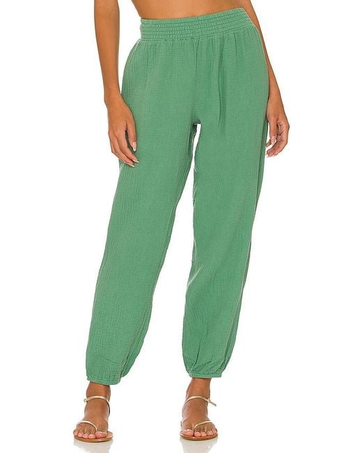Bobi Green Beach Gauze Pant