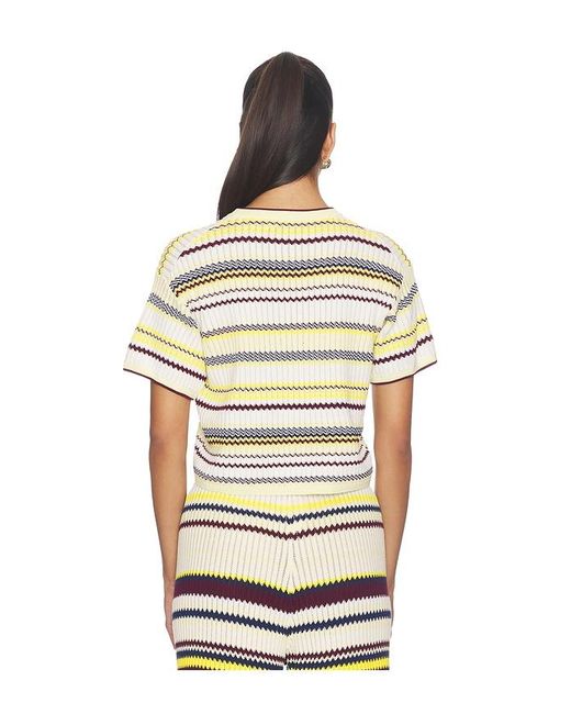 Jonathan Simkhai Multicolor Tenley Short Sleeve Tee