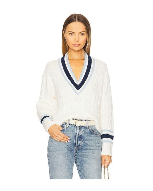 Veronica Beard White Lachlen Pullover