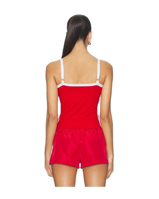Hype and Vice Red Ohio State University Sideline Stripes Tank Top