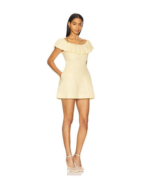 Nicholas Uma Puff Off Shoulder ミニドレス Natural