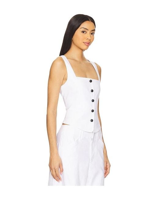 Rag & Bone White Mariana Linen Vest