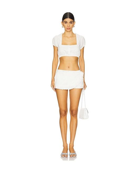 Frankie's Bikinis White X Bella Hadid Little Miss Top