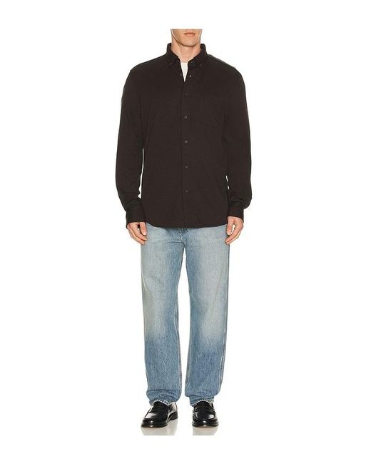 Faherty Brand Black Coastline Knit Shirt for men