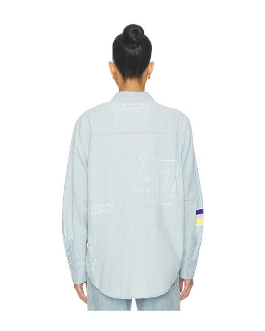 DANNIJOPRO White The Doodle Sports Oxford Top