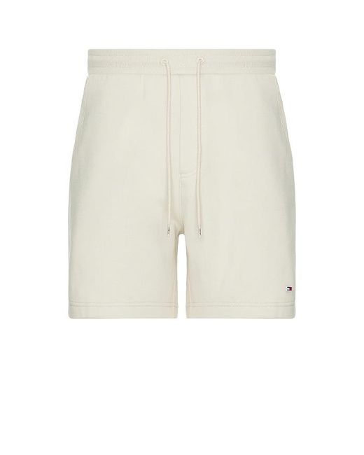 Tommy Hilfiger White Beach Fleece Shorts for men