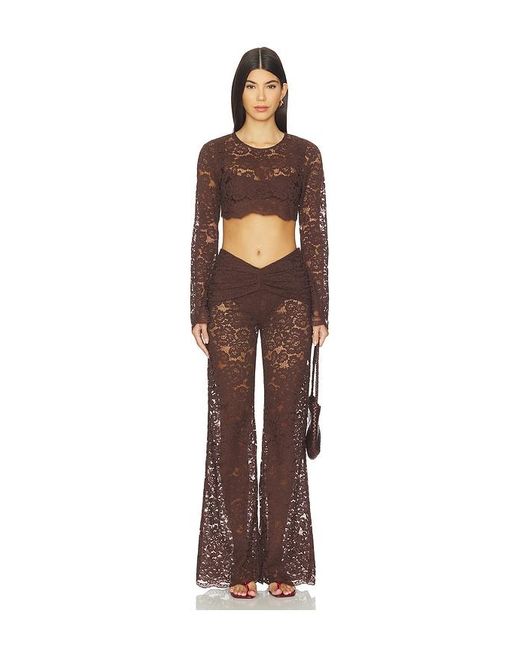 Shani Shemer Brown Ella Crop Top