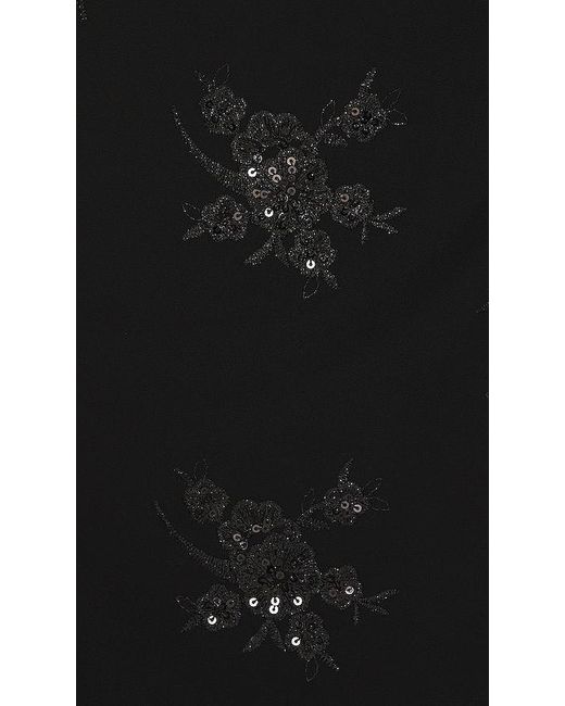 LPA Black Yvanna Embroidered Maxi Dress