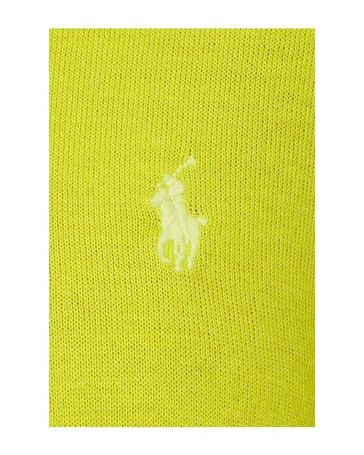 Polo Ralph Lauren Yellow Merino V Neck Sweater