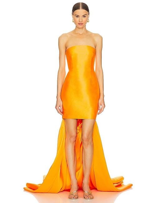 Solace London Orange Neva Mini Dress