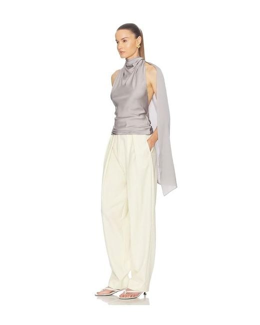 Helsa White Natasha Silk Halter