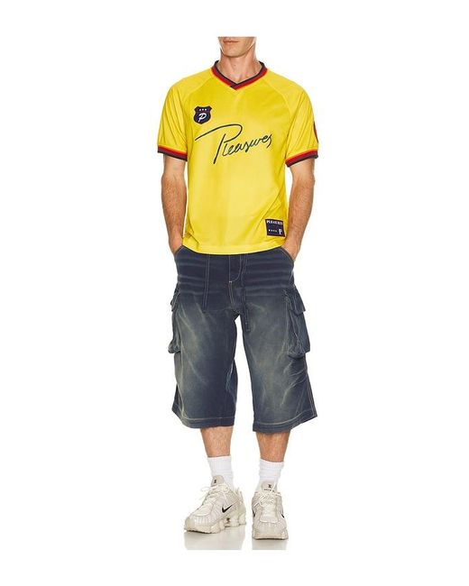 Pleasures Yellow Mona Sport Jersey for men