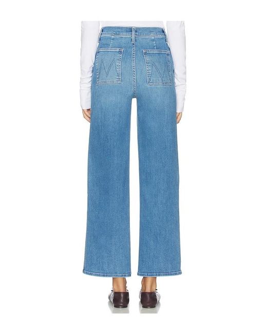 Mother Blue The Stitch Maven Flood Jeans