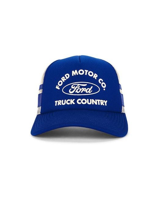 Brixton Blue X Ford Built Tough Trucker Hat for men