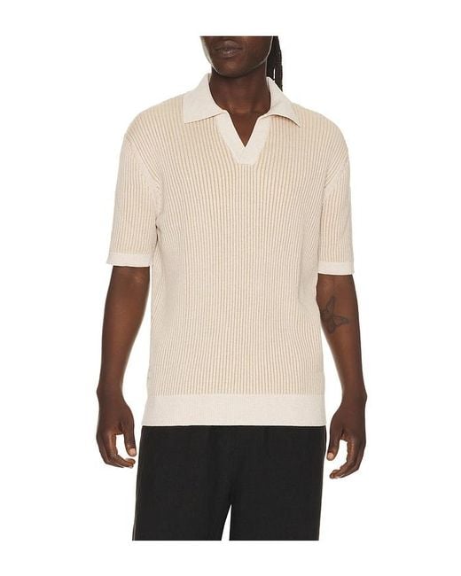 Frescobol Carioca Natural Rino Cotton Blend Polo for men