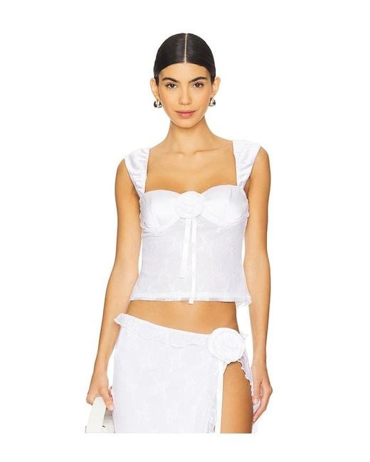 MAJORELLE White Leonie Top