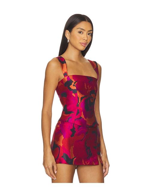 Amanda Uprichard Red Ceronne Top